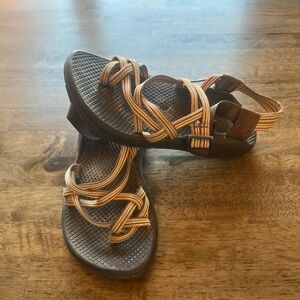 Brown, Orange, and Tan Strappy Chaco